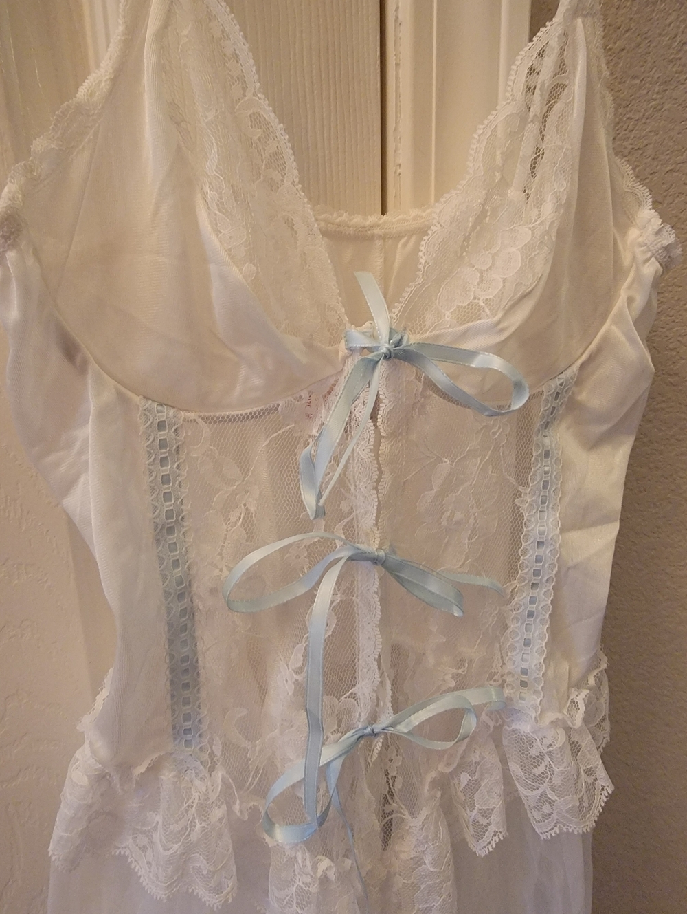 1980s Bridal Peignoir Set Excellent - Picture 10 of 16